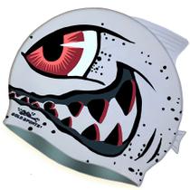Touca De Natação Gold Sports Kids Bad Shark De Silicone Touca De Natação Gold Sports Kids Bad Shark De Silicone