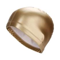 Touca De Natação Impermeável Em Tecido PU plus Size Para Homens E Mulheres Com Proteção Para