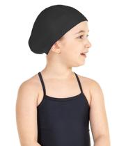 Touca de natação infantil criança preta lycra rmc menino ou menina masculino feminino unisex