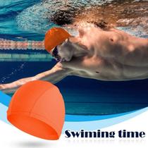 Touca De Natação Juvenil Laranja Tecido Anatômico Resistente Treinos Escolares E Lazer Em Família