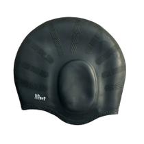 Touca de natação p/ hidro esportes aquáticos mergulho praia tampão ouvido toca cor preto