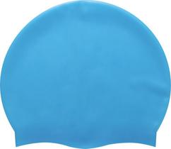 Touca De Natação Piscina Impermeável Silicone Azul Mor