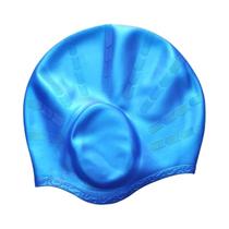 Touca De Natação Unissex Impermeável De Silicone Para Cabelos Longos Com Proteção Para Os Ouvidos