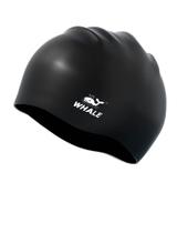 Touca de natação WHALE de silicone extra grande para mulheres e homens preta Touca de natação WHALE de silicone extra grande para mulheres e homens preta