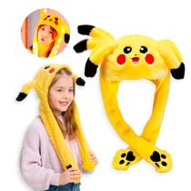 Touca de Pelúcia Anime C Led Gorro Levanta Orelhas Ookemon