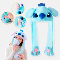 Touca De Pelúcia Levanta Orelhas C Led Colorido Gorro Animes
