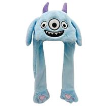 Touca de Pelúcia Monstro Levanta Orelha Gorro Colorido - Castela