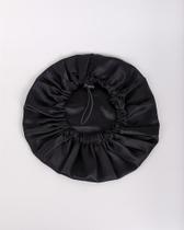 Touca de Seda 100% Pura Dupla Face - Black