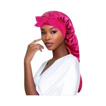 Touca De Seda Extra Grande Com Elástico, Faixa De Cabelo De Cetim Confortável Para Dormir À Noite E