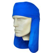 Touca De Segurança Para Soldador Azul Tecido Brim Plastcor