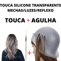 Touca De Silicone Hairdo Com Agulha P/ Mechas Luzes Reflexo!