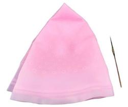 Touca De Silicone Para Mechas Luzes Reflexo + Agulha Rosa