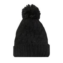Touca De Tricô Com Pom Pom Frio Inverno - Preto Unico
