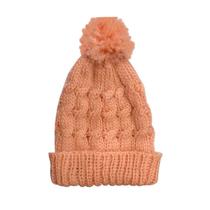 Touca De Tricô Com Pom Pom Frio Inverno - Salmão Unico