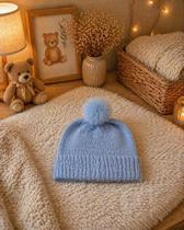 Touca de tricô com pompom para bebe conforto e estilo menino e menina tricot