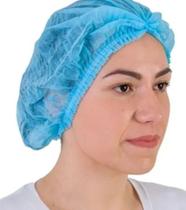 Touca desc. sanfonada elástico duplo azul bebê ps