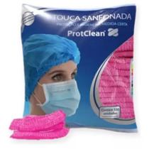 Touca Descartável em TNT Rosa Protclean Pct 100 unidades