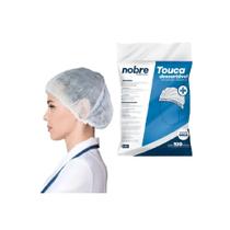 Touca Descartável Nobre Branca em TNT Com Elástico Atóxica Não Estéril Tamanho Único 100 Unidades Touca Descartável Nobre Branca em TNT Com Elástico Atóxica Não Estéril Tamanho Único 100 Unidades