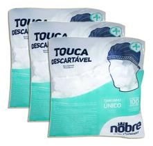 Touca Descartável Sanfonada 100u Kit 3