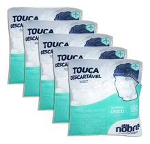 Touca Descartável Sanfonada 100u Kit 5 - Nobre