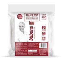 Touca Descartável Sanfonada 20CM 100% TNT Branca - Pacote com 100 Unidades