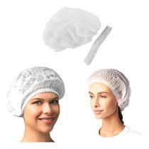 Touca Descartável Tnt Anvisa Epi Sanfonada 100 Unid Branca