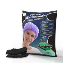 Touca Descartável TNT Black Protdesc - 100 Unidades