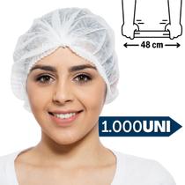 Touca descartável TNT Branca c/ Elástico - 1000 Unidades