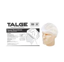 Touca Descartável TNT Branco Com Elástico 100 unidades - TALGE Touca Descartável TNT Branco Com Elástico 100 unidades - TALGE
