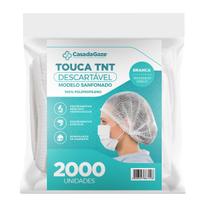 Touca Descartável TNT c/ Elástico c/ 2000 Unidades c/ Nota Touca Descartável TNT c/ Elástico c/ 2000 Unidades c/ Nota