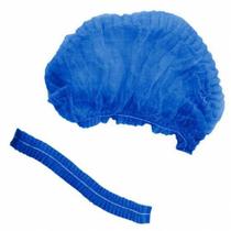 Touca Descartável TNT com Elástico Azul com 100 unidades - Protdesc