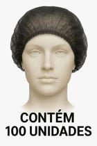 Touca descartavel tnt com elastico kit com 100 unidades