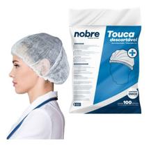 Touca Descartável Tnt Com Elástico Nobre 100un