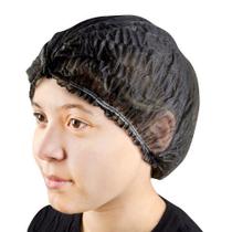 Touca Descartável TNT Preta Com 100 Unidades - Santa Clara