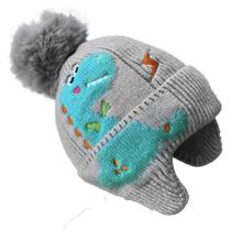 Touca Dinossauro Infantil Gorro De Lã C/ Protetor De Orelhas Touca Dinossauro Infantil Gorro De Lã C/ Protetor De Orelhas