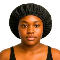 Touca Dupla Face Cetim Proteção Noturna Cabelos Afro Cacheados Crespos Frizz Hidratação Tranças