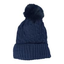 Touca Feminina Forrada Com pompom Gorro de inverno Azul Touca Feminina Forrada Com pompom Gorro de inverno Azul