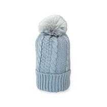 Touca Feminina Gorro Pompom De Tricô Com Forro Pelúcia Moda Inverno