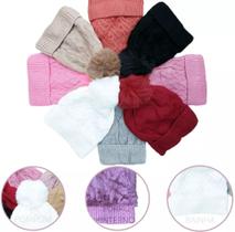 Touca Feminina La Capuz Pompom Térmica Frio Intenso