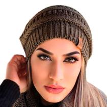 Touca feminina masculina gorro lã grossa tricot frio inverno - Fonte