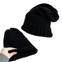 Touca Frio Gorro Lã Masculina Feminina Unissex Lisa Preta