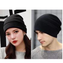 Touca Frio Inverno Gorro Lã Feminina Unissex Lisa