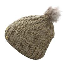 Touca Gorro Adulto Marrom Pompom Tamanho Único