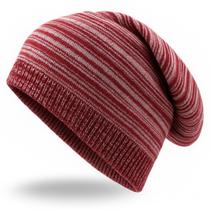 Touca Gorro Beanie Longa Caida Listrada Treino Frio Inverno
