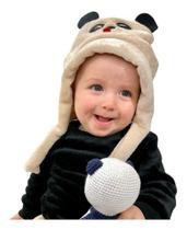 Touca Gorro Bebê Infantil Frio Pelúcia Inverno Bichos Orelha