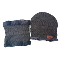 Touca Gorro + Cachecol Unissex Com Forrada Lã Para Frio Inverno Touca Gorro + Cachecol Unissex Com Forrada Lã Para Frio Inverno