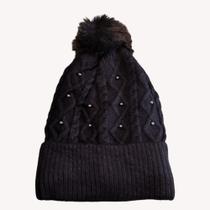 Touca Gorro De Frio Feminina Adulto Juvenil Forrada Lã Pompom- Premium