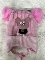 Touca Gorro De Inverno Frio Para Bebe De Lã Infantil Forrada C/ Pompom Menina Menino(6 mes-6anos)