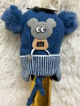 Touca Gorro De Inverno Frio Para Bebe De Lã Infantil Forrada C/ Pompom Menina Menino(6 mes-6anos)