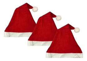 Touca Gorro de Papai Noel Vermelha 35x27cm